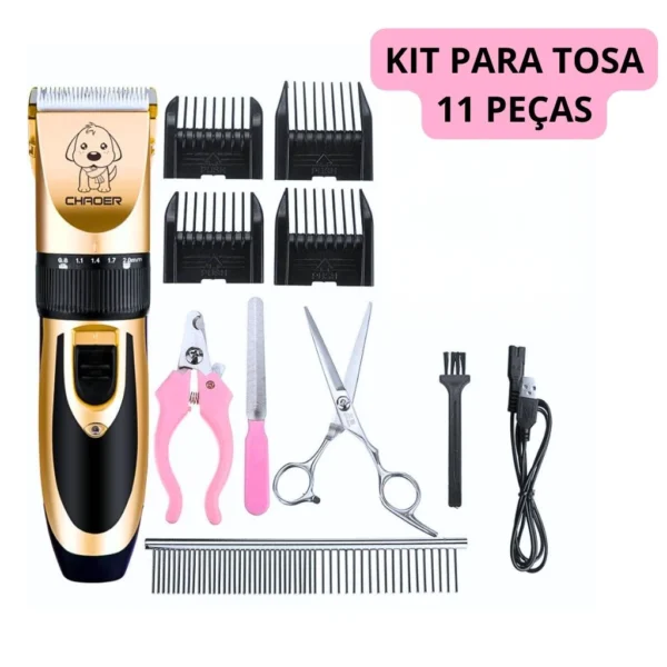 Kit para Tosar Pet: Máquina de Alta Performance + Tesoura, Pente e Lixa - Image 2