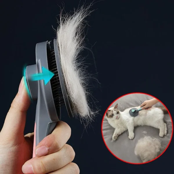 Higiene e Conforto - Escova Removedora de Pelos Leve e Durável para Pets - Image 2